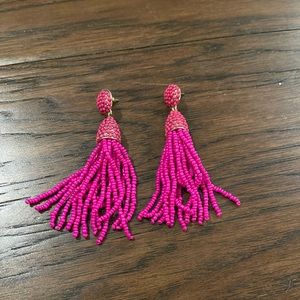 Bauble Bar Piñata Tassel Earrings - Fucshia